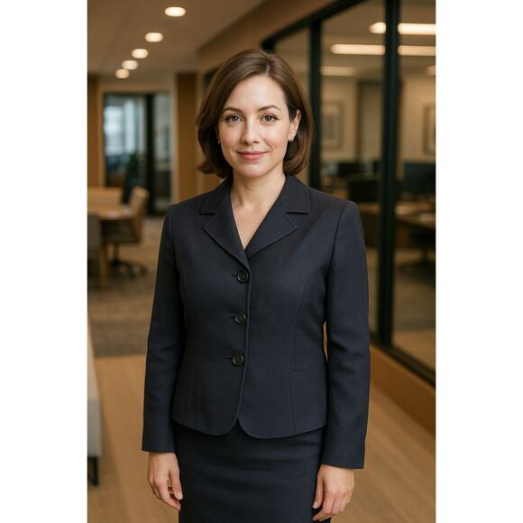 TALBOTS Black Wool Blazer Jacket 10P USA Made Classic Career Minimalist Quietlux - Picture 2 of 11